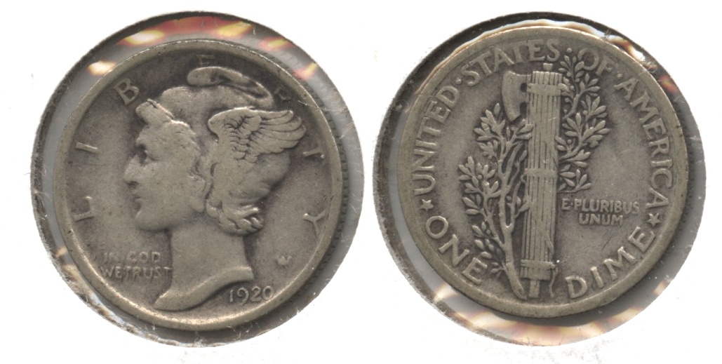 1920 Mercury Dime Fine-12 #i