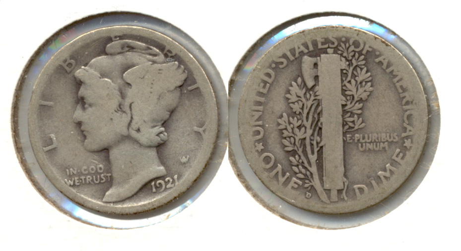 1921-D Mercury Dime AG-3 b