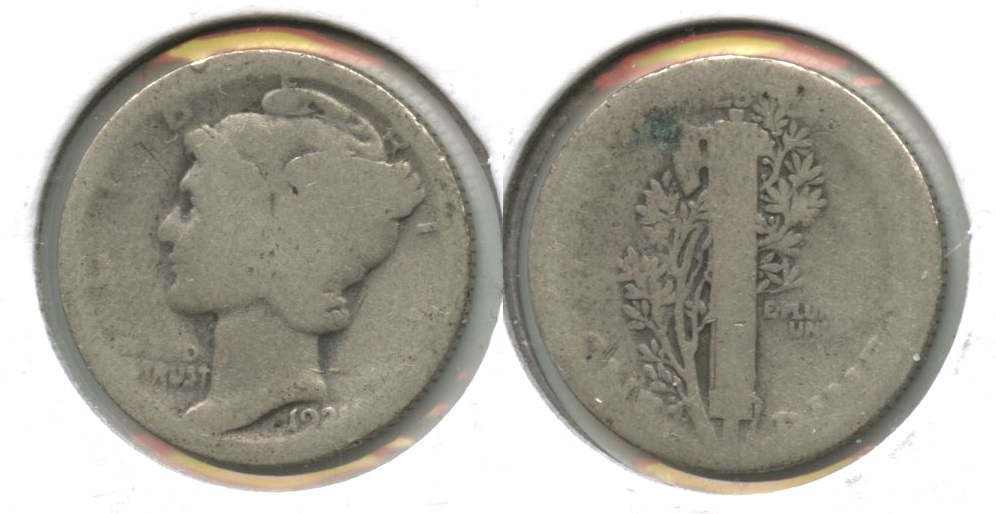 1921 Mercury Dime Fair-2 #e