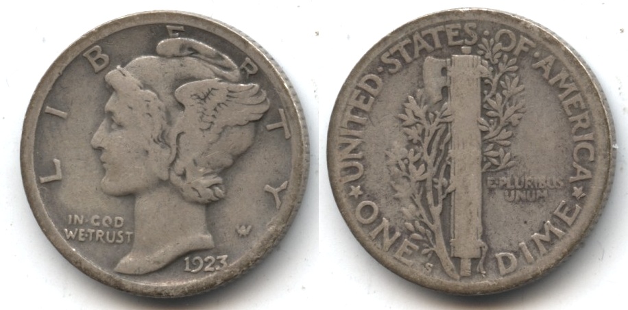 1923-S Mercury Dime Good-4 #a