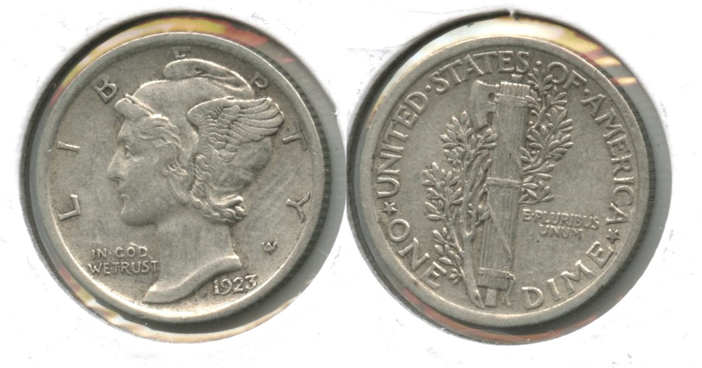 1923 Mercury Dime EF-40 #e