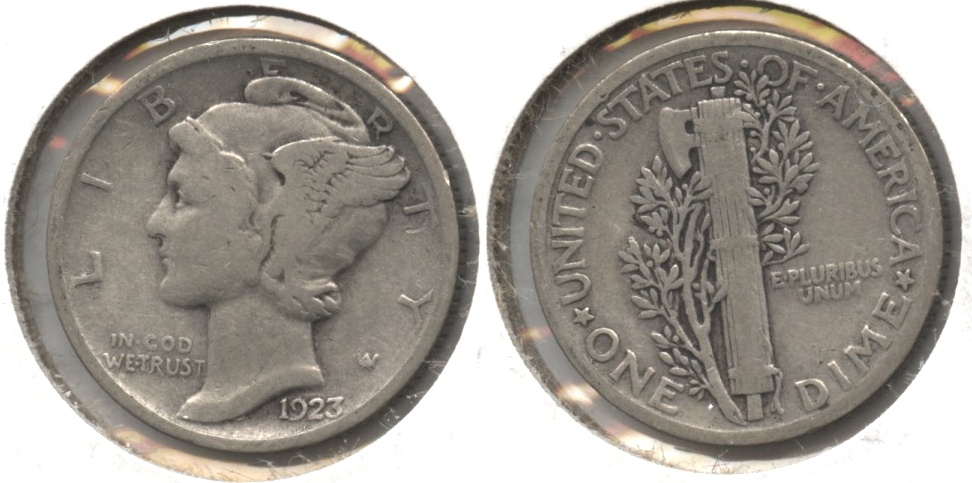 1923 Mercury Dime Fine-12 #ac