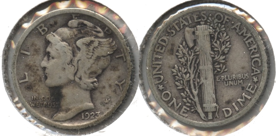 1923 Mercury Dime Fine-12 #e