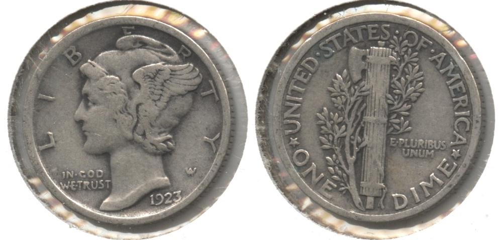1923 Mercury Dime Fine-12 #l