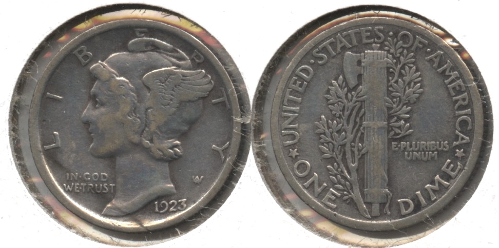 1923 Mercury Dime Fine-12 #o