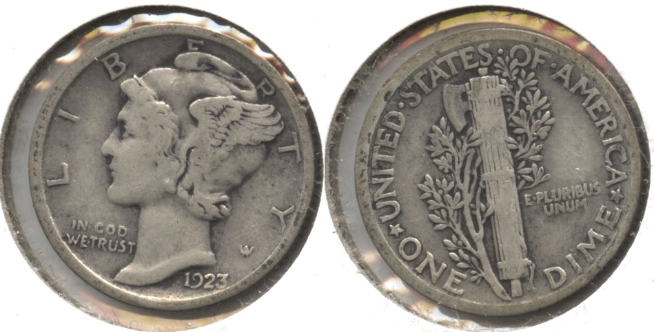1923 Mercury Dime Fine-12 #w