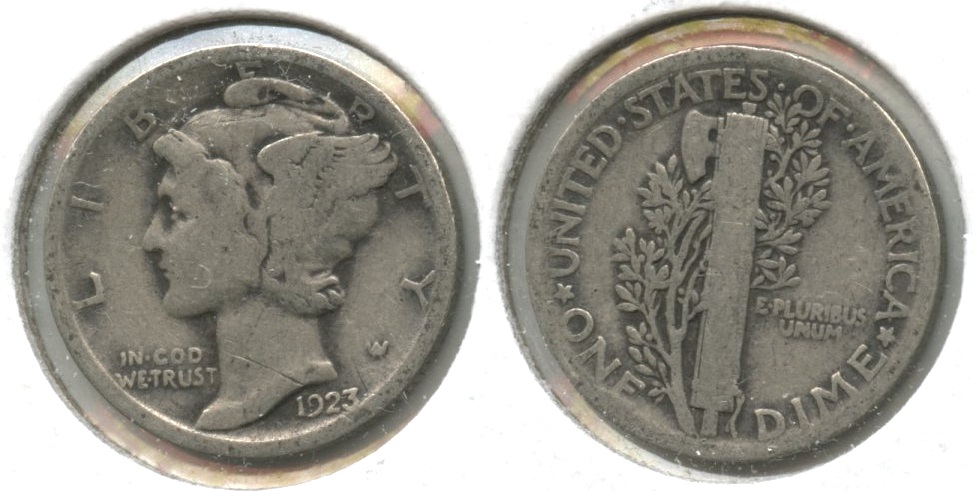 1923 Mercury Dime Good-4 #bu