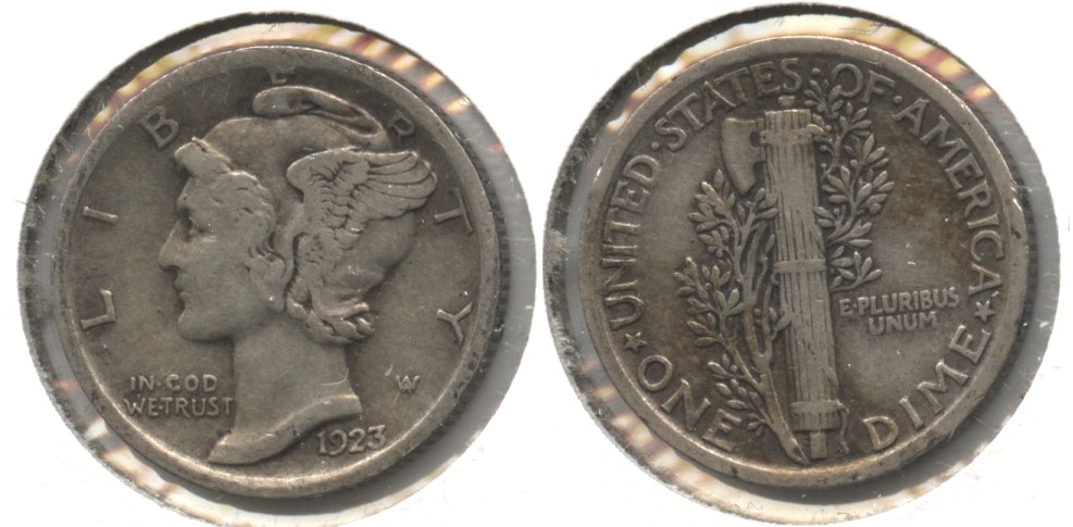 1923 Mercury Dime VF-20 #k