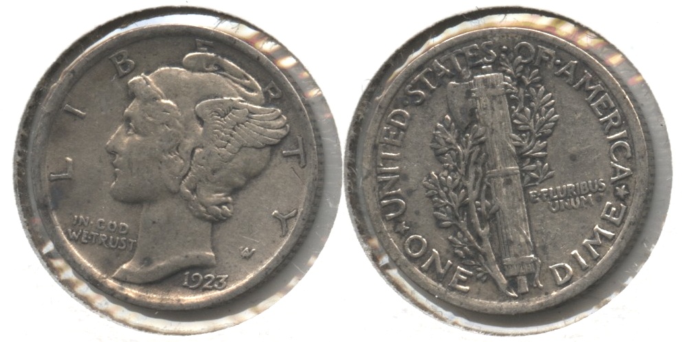 1923 Mercury Dime VF-20 #o