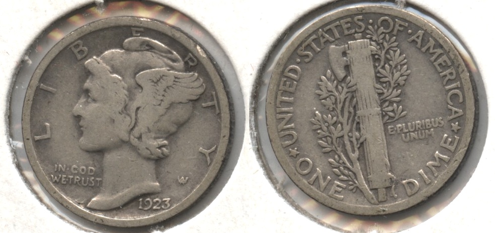 1923 Mercury Dime VG-8