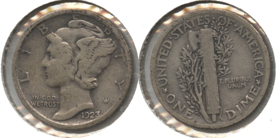 1923 Mercury Dime VG-8 #v