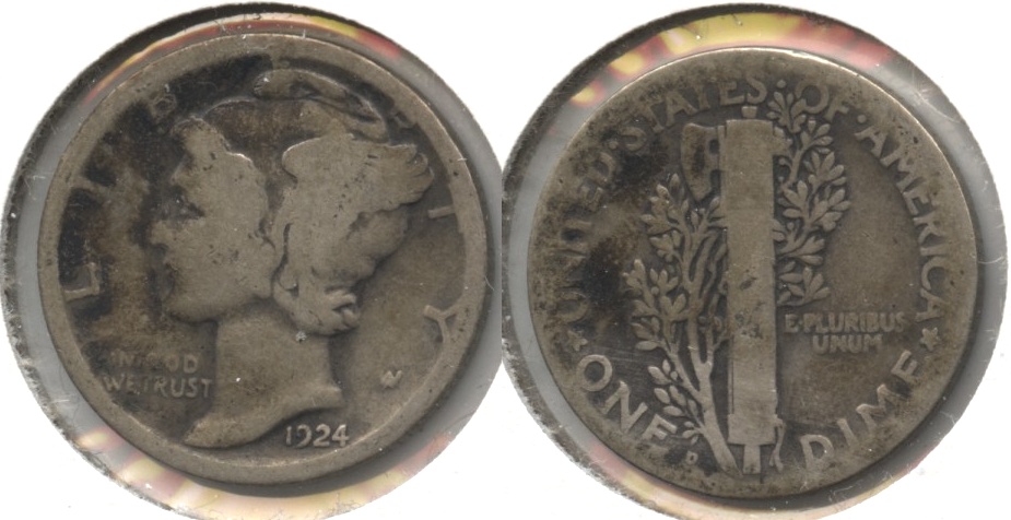 1924-D Mercury Dime AG-3 #a