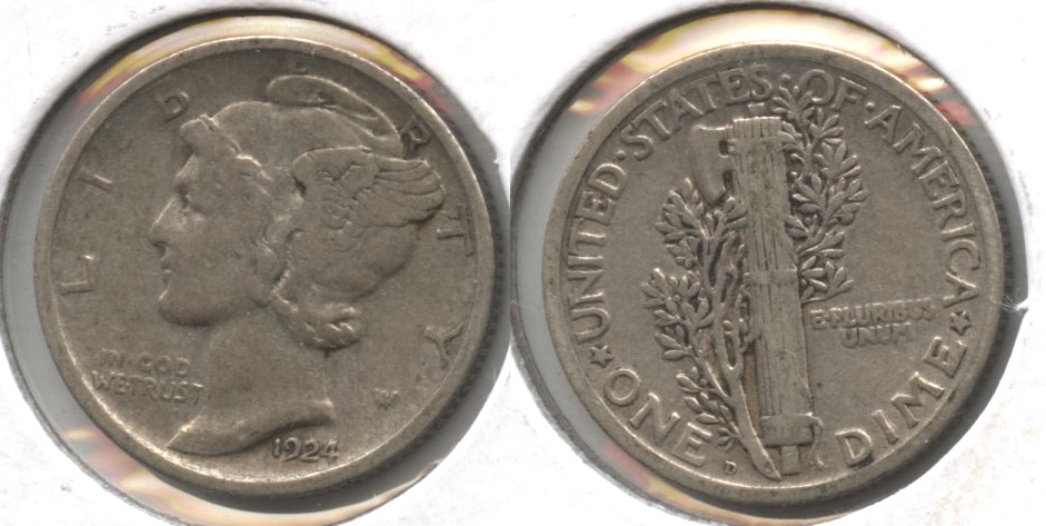 1924-D Mercury Dime Fine-12 #c