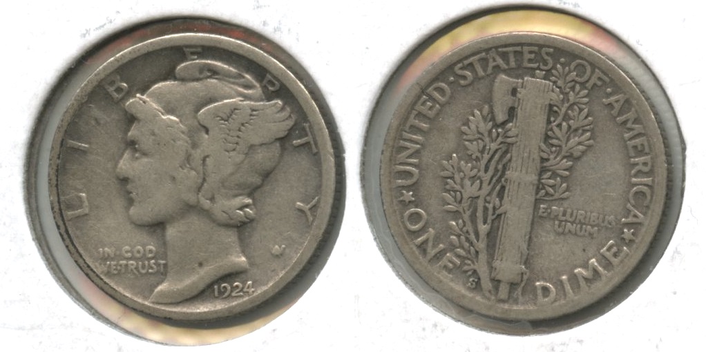 1924-S Mercury Dime Fine-12 #c