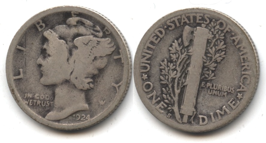 1924-S Mercury Dime Good-4 #p