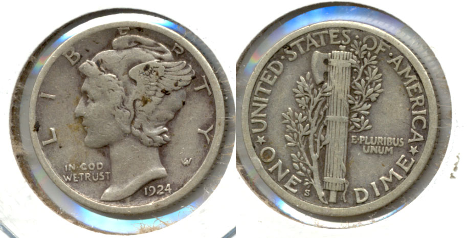 1924-S Mercury Dime VF-20 a