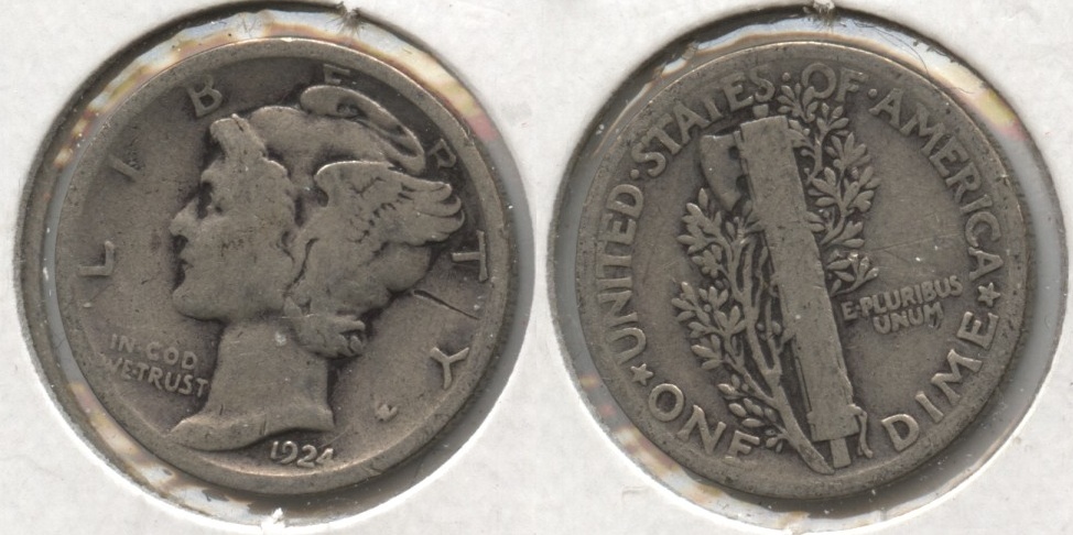 1924 Mercury Dime Good-4 #k