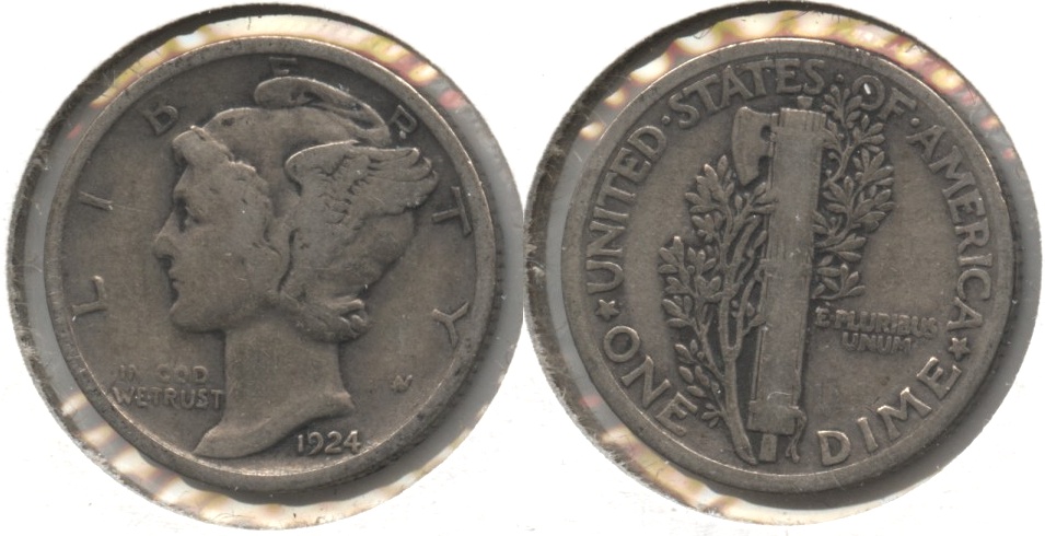 1924 Mercury Dime VG-8 #b
