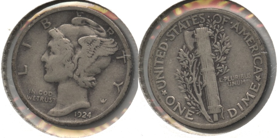 1924 Mercury Dime VG-8 #e