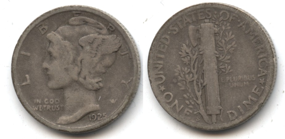 1925-S Mercury Dime Good-4 #m