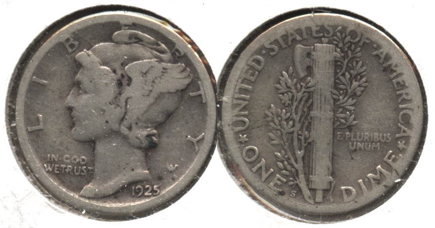 1925-S Mercury Dime VG-8 #j