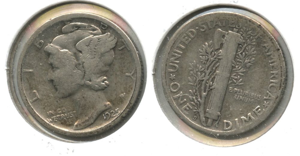 1925-S Mercury Dime VG-8 #m