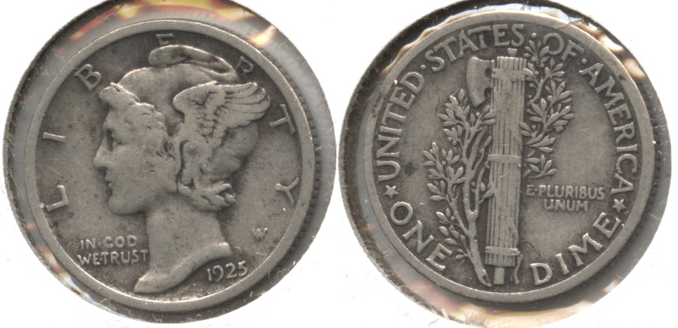 1925 Mercury Dime Fine-12 #h