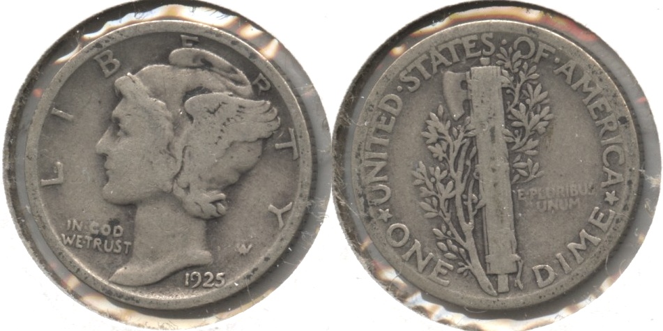 1925 Mercury Dime Good-4 #g