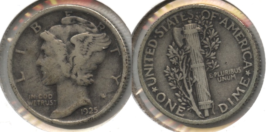 1925 Mercury Dime VF-20 #b