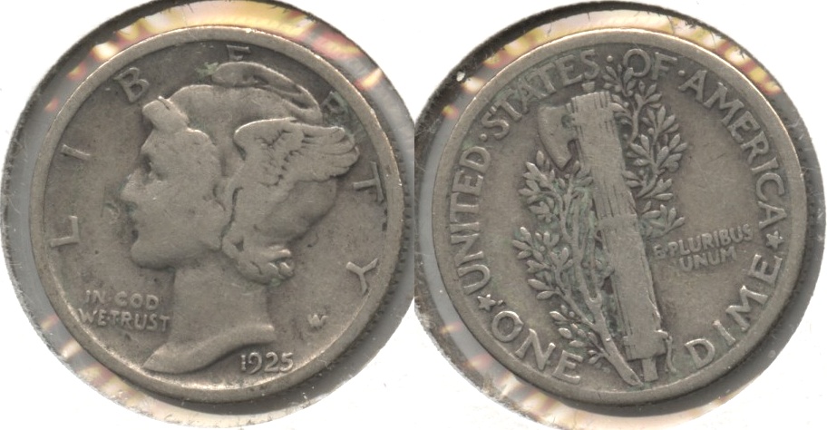 1925 Mercury Dime VG-8 #d