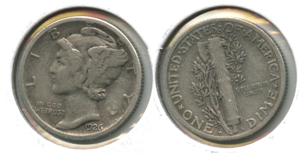 1926-D Mercury Dime Fine-12 #b
