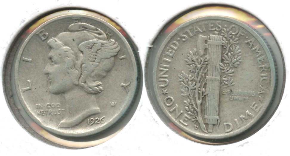 1926-D Mercury Dime VF-20 #d