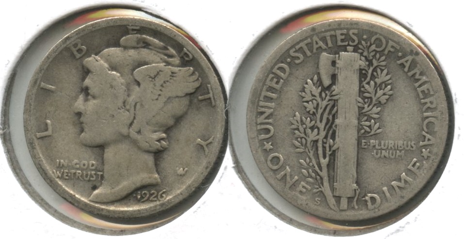 1926-S Mercury Dime VG-8