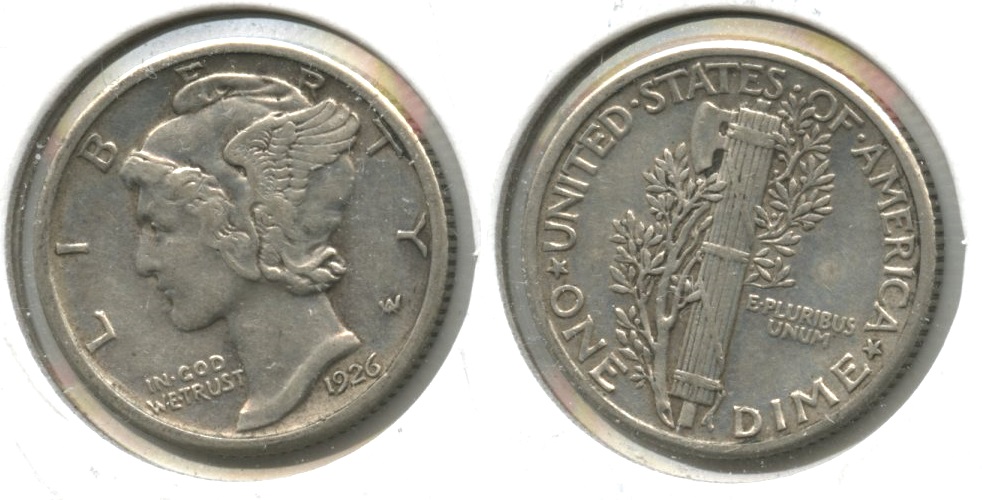 1926 Mercury Dime EF-40 #c