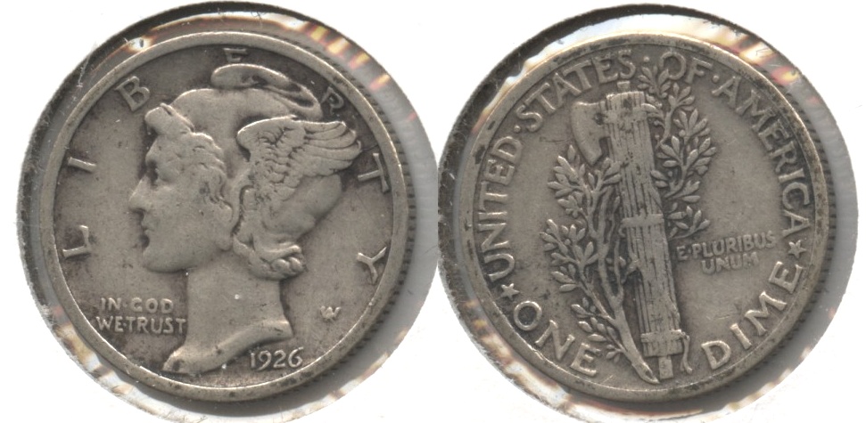 1926 Mercury Dime VF-20 #v