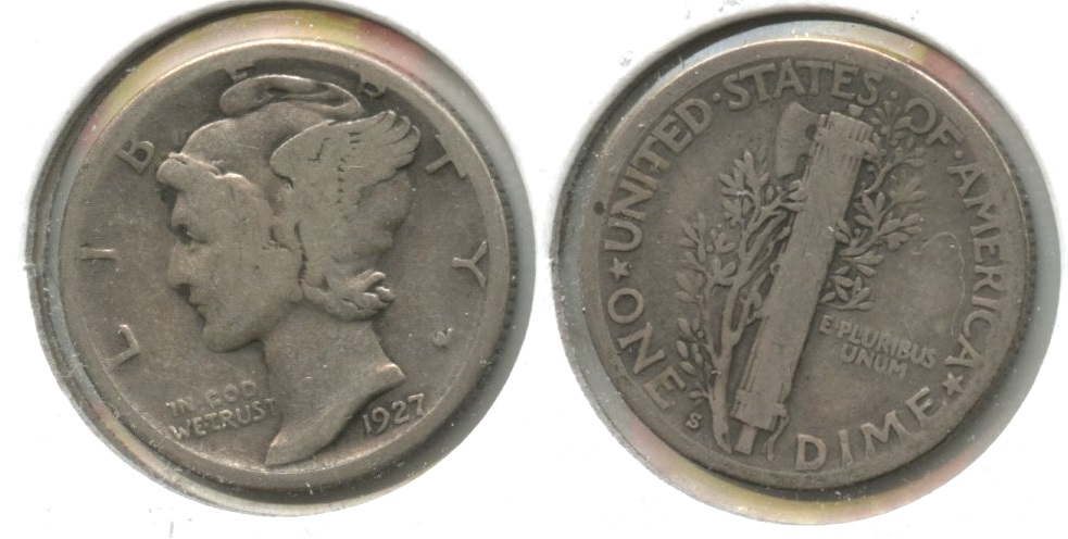 1927-S Mercury Dime VG-8 #g