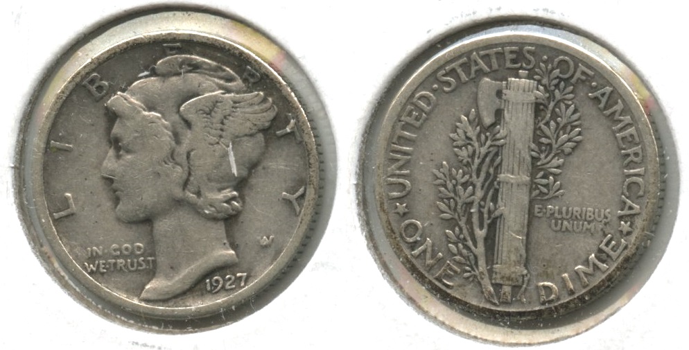 1927 Mercury Dime Fine-12 #ab