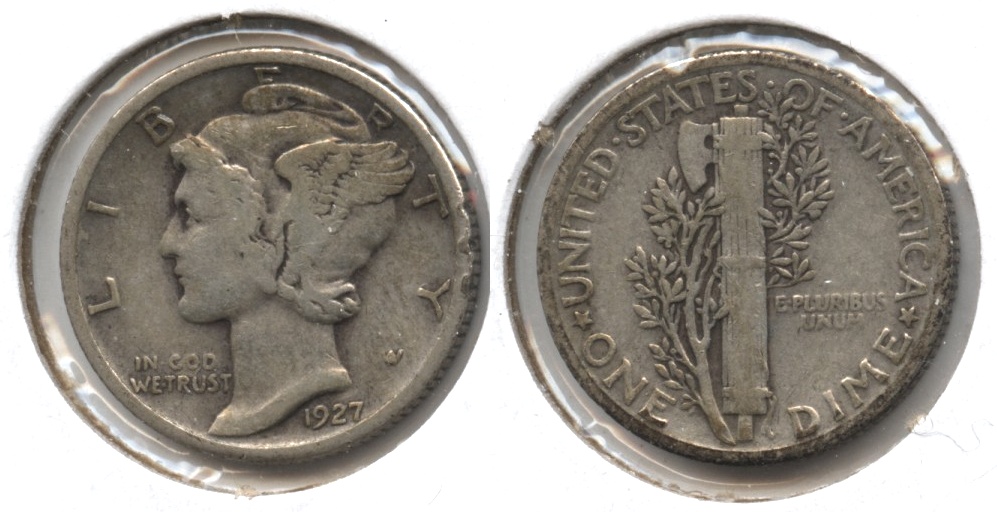 1927 Mercury Dime Fine-12 #e