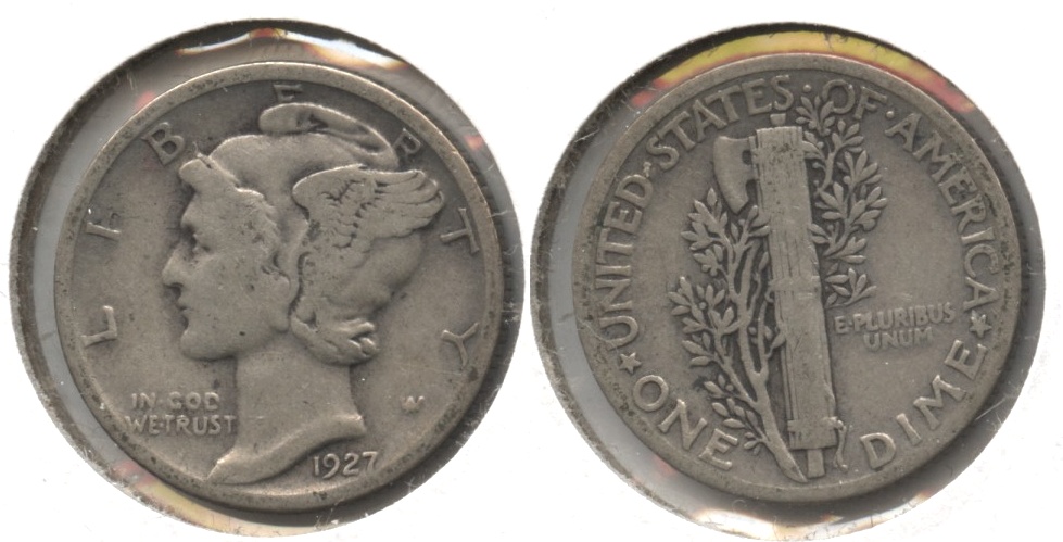 1927 Mercury Dime Fine-12 #o