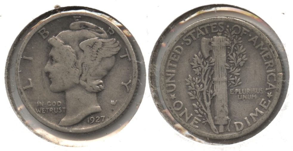 1927 Mercury Dime Fine-12 #q