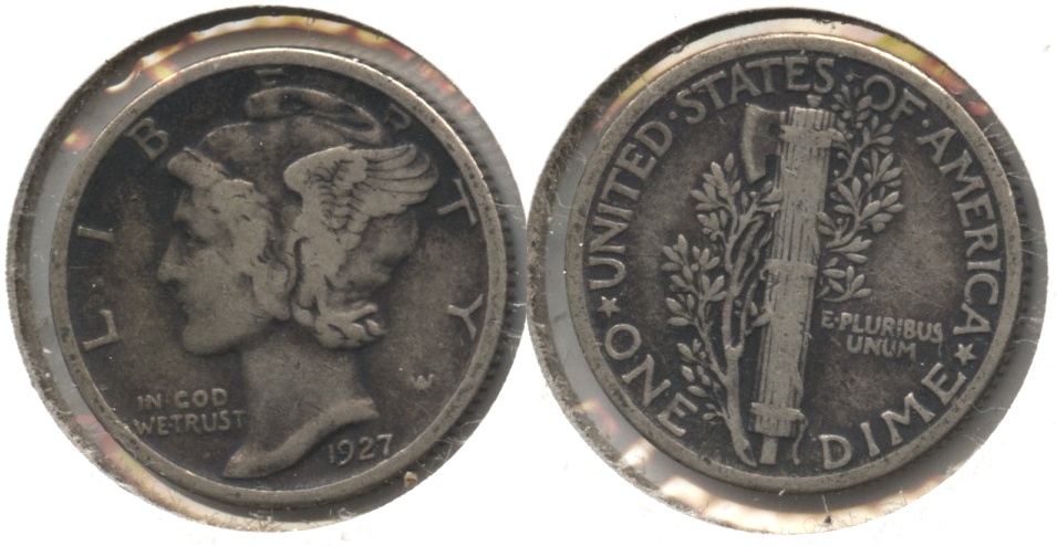 1927 Mercury Dime Fine-12 #u