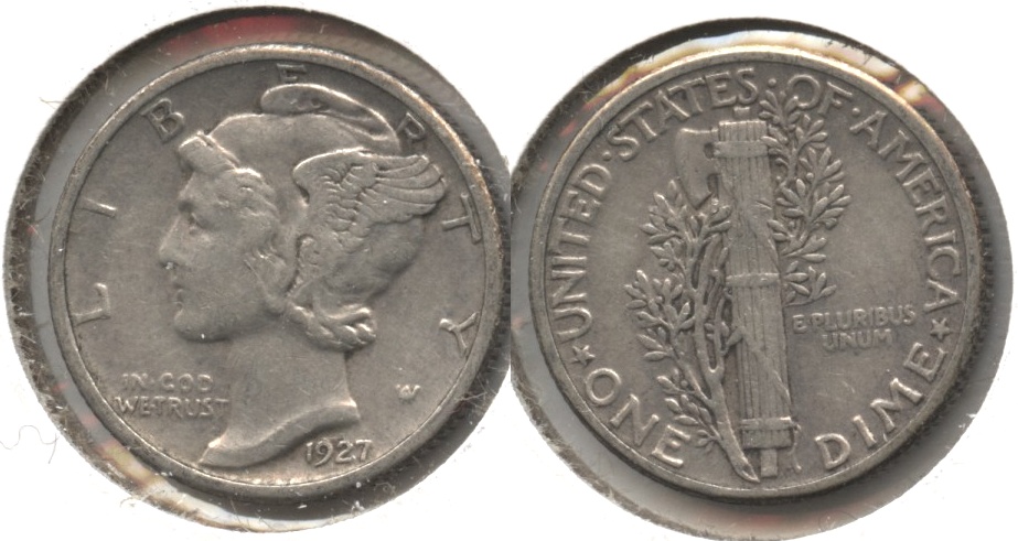 1927 Mercury Dime Fine-12 #v