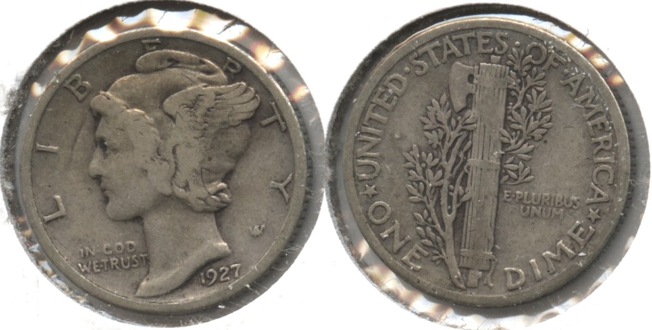 1927 Mercury Dime Fine-12 #w