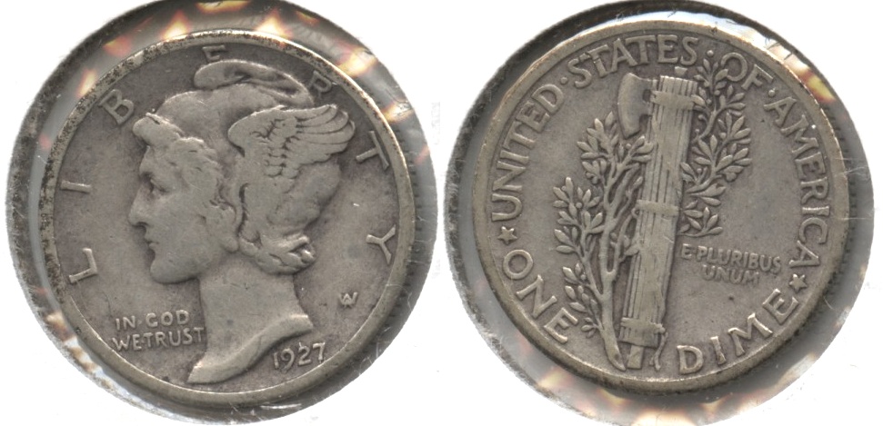 1927 Mercury Dime Fine-15