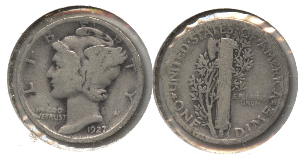 1927 Mercury Dime Good-4 #p