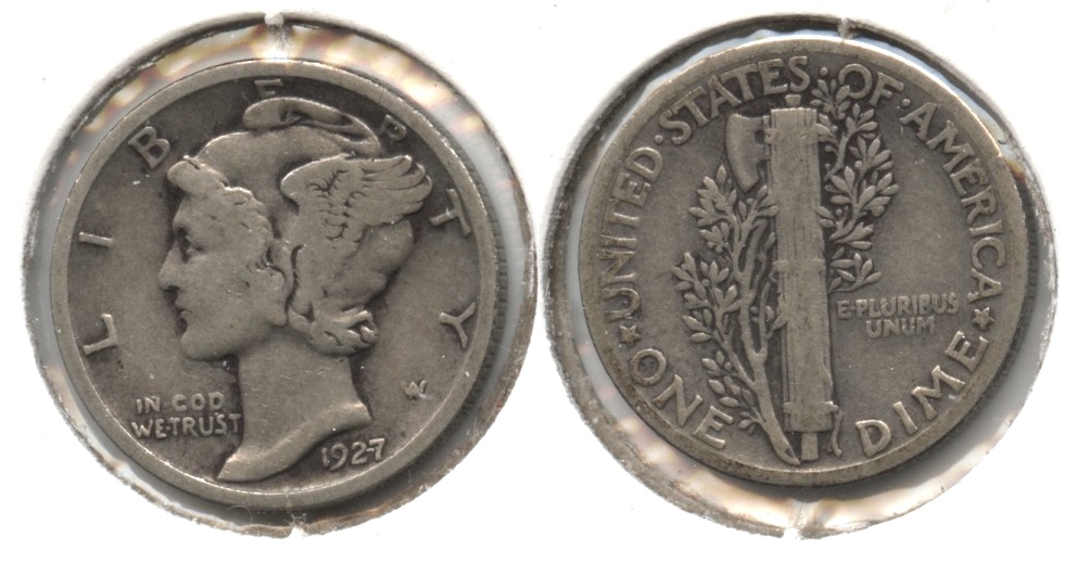 1927 Mercury Dime VG-8