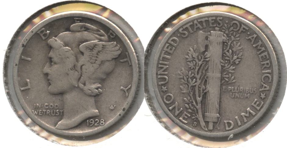 1928-S Mercury Dime Fine-12 #r