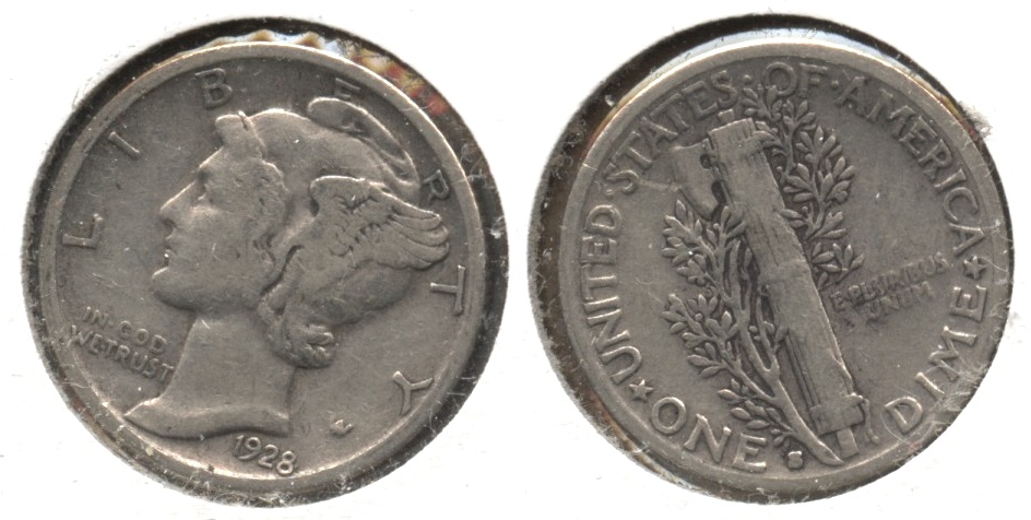 1928-S Mercury Dime Fine-12 #x