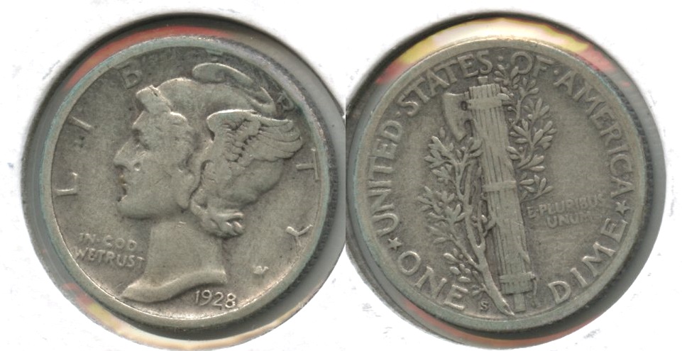 1928-S Mercury Dime VF-20 #c