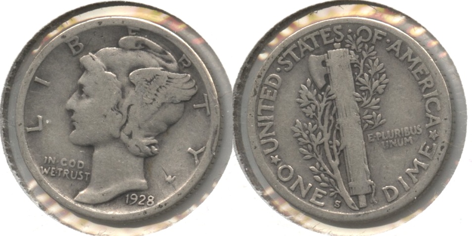 1928-S Mercury Dime VG-8 #l